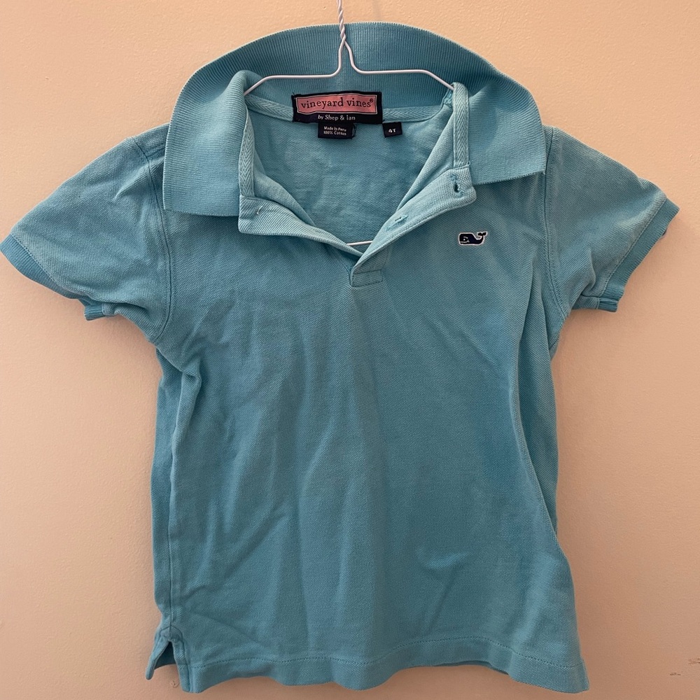 Vineyard Vines Kids Light Blue Polo Shirt